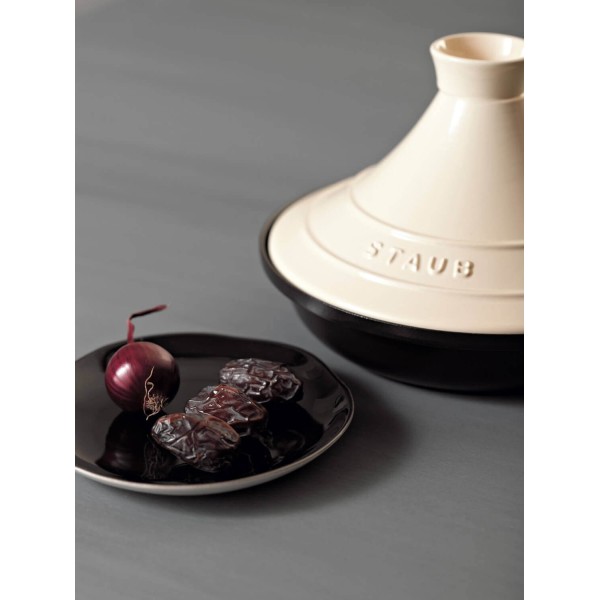Naczynie do zapiekania Staub Tajine 20 cm beżowo-czarne