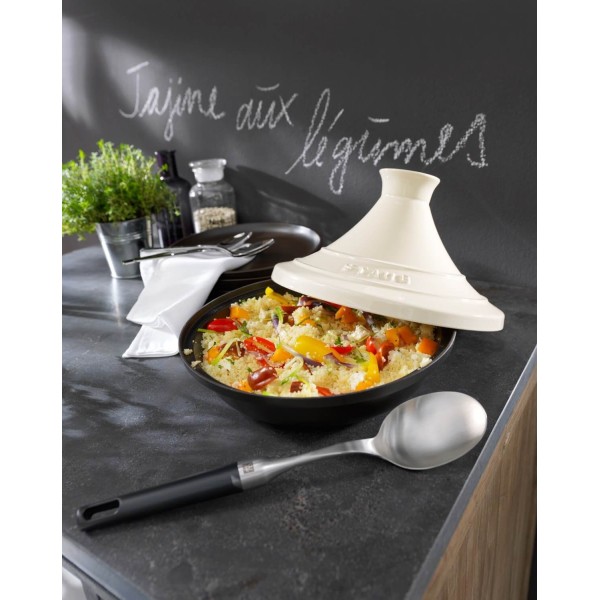 Naczynie do zapiekania Staub Tajine 20 cm beżowo-czarne