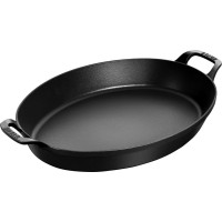 Naczynie do zapiekania Staub Owalne 37 x 28 cm, czarne