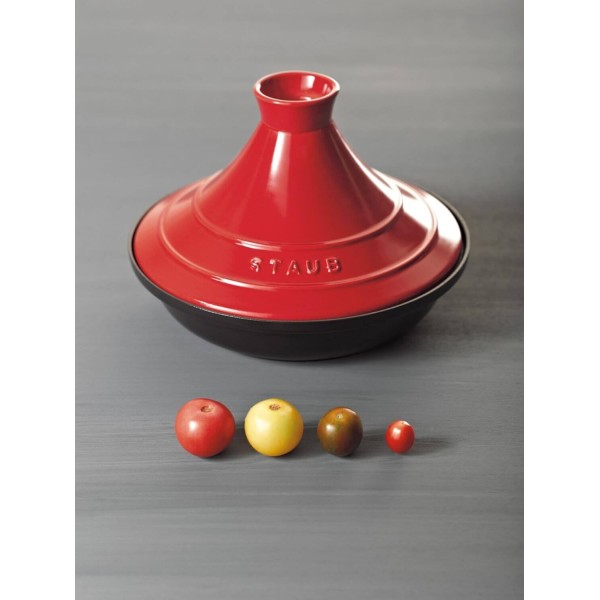 Кухонне посуд STAUB Naczynie do tajine 28 см для запікання, червоно-чорне