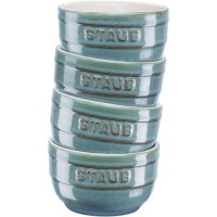 Набір для запікання, Staub, XS-Minis 4 ramekin 9 см, круглі, античний туркусовый