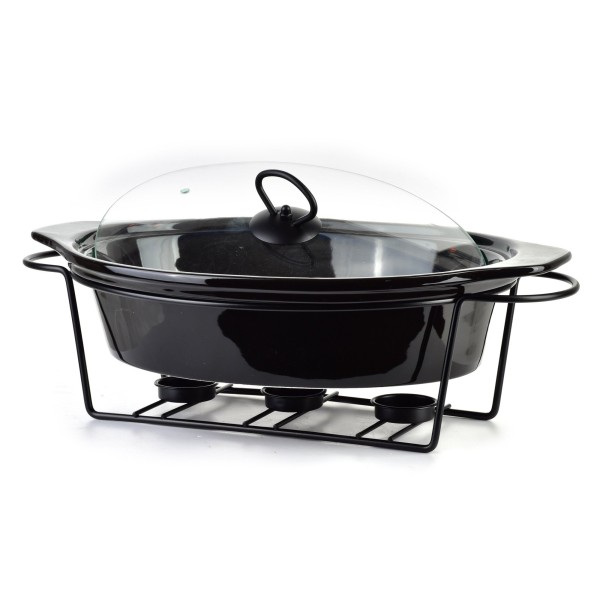 Naczynie z podgrzewaczem Modern Kitchen 2,6 l do potraw, 38x26x7,9 cm