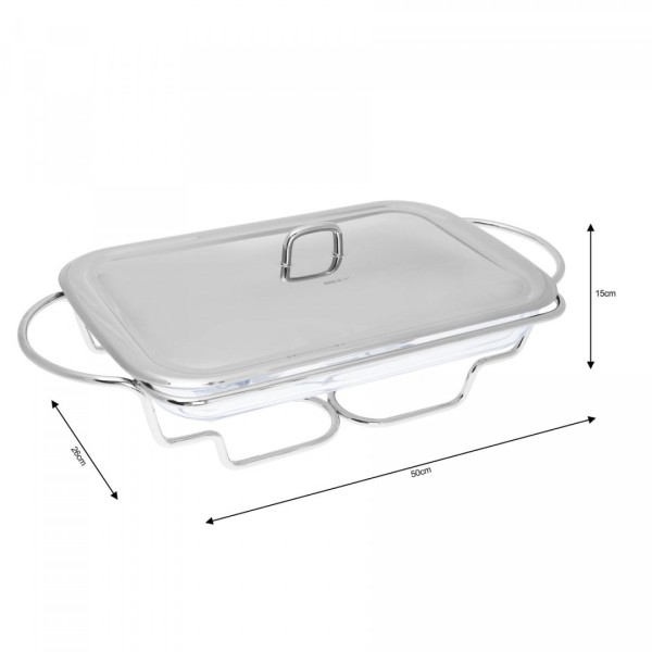 Podgrzewacz stołowy KiNGHOFF KH-1410 3-elementowy, 2,9L do potraw
