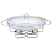 Naczynie z podgrzewaczem KiNGHOFF KH-1411 3-elementowe 3,2L do stołu