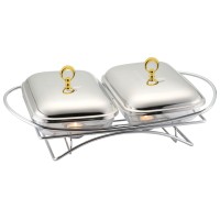 Посуд із підогрівом, Klausberg, KB-7922, 2 x 1,5 л, підставка для запікання із підогрівом