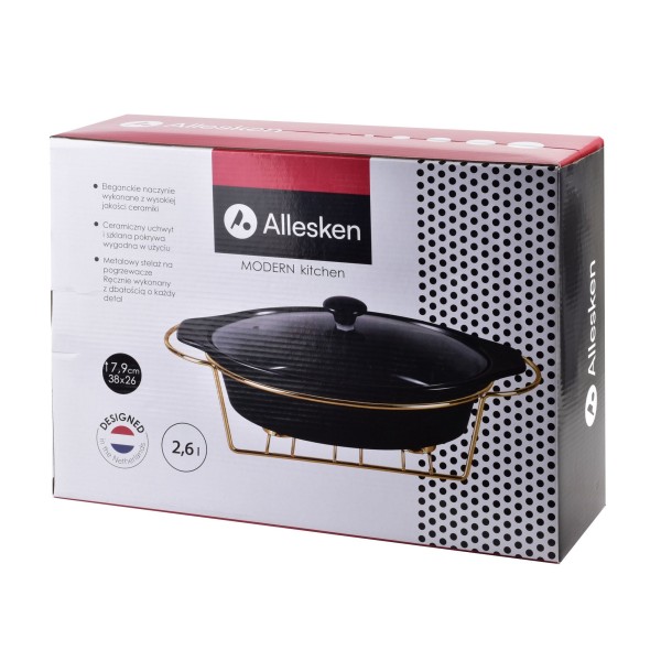 Посуд з підігрівом Modern Kitchen, 2,6 л, 38x26x7,9 см для підтримки температури страв