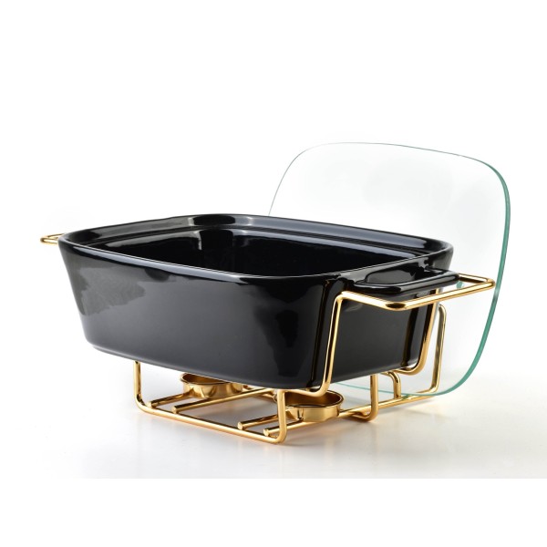 Naczynie z podgrzewaczem Modern Kitchen 1,4L do serwowania ciepłych dań 36x25x15 cm