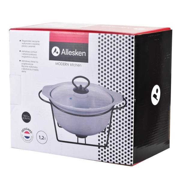 Naczynie z podgrzewaczem Modern Kitchen 1,2 l do serwowania ciepłych potraw