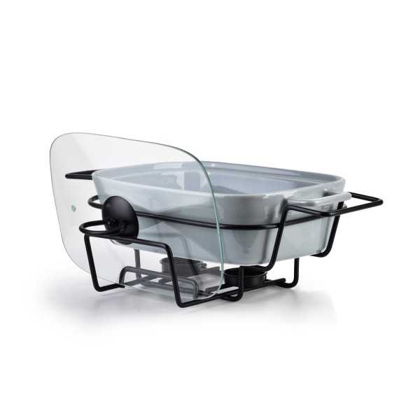 Naczynie z podgrzewaczem Modern Kitchen 1,4 l do serwowania ciepłych dań 36x25x15 cm