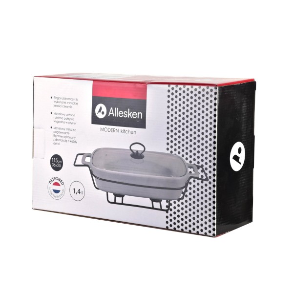 Naczynie z podgrzewaczem Modern Kitchen 1,4 l do serwowania ciepłych dań 36x25x15 cm