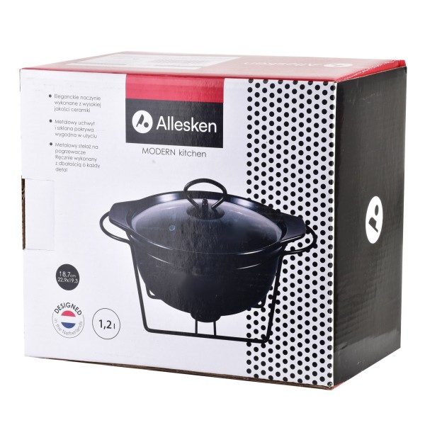 Naczynie z podgrzewaczem Modern Kitchen 1,2l do serwowania ciepłych potraw