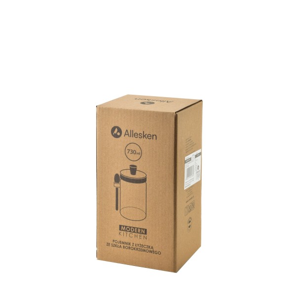 Pojemnik na żywność MODERN KITCHEN słoik 730 ml z łyżką do przechowywania