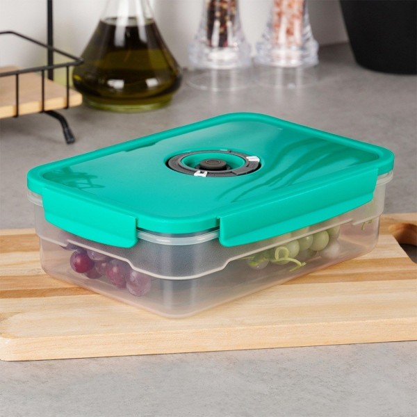 Контейнер для зберігання їжі, EXCELLENT HOUSEWARE 229180, вакуумний 1.2 л для продуктів