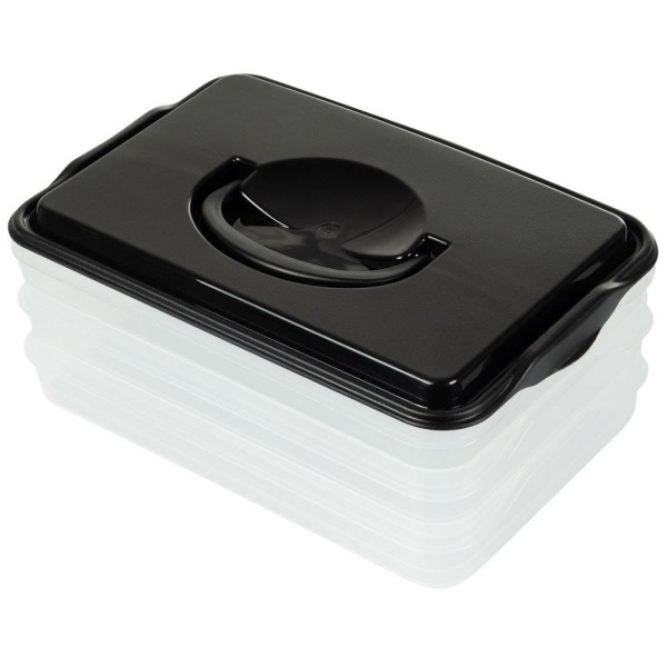 Контейнер для сирів і ковбас, Vilde 122617, 3 рівні органайзер 3×600 мл, для холодильника