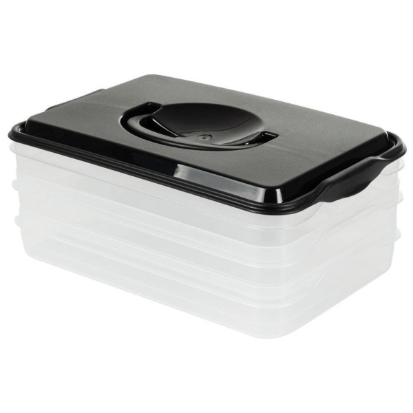 Контейнер для сирів і ковбас, Vilde 122617, 3 рівні органайзер 3×600 мл, для холодильника