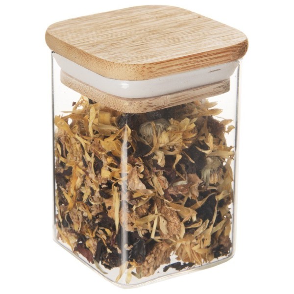 Посудина ORION 127582, скляна для сипучих продуктів 200 мл, з кришкою та гумовою ущільнювачем (для зберігання спецій та круп)