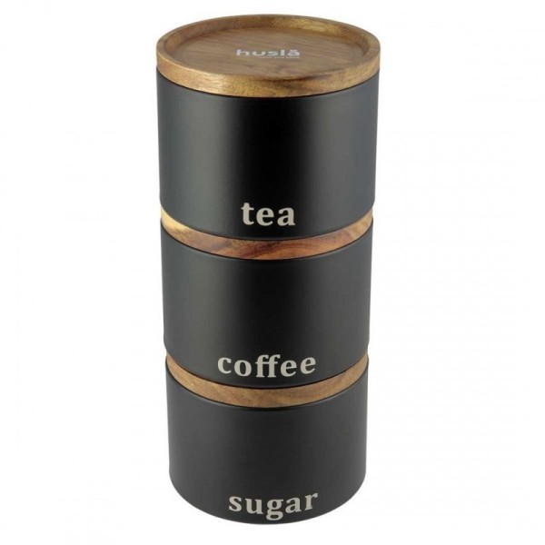 Zestaw pojemników na żywność Husla 73949 (czarny)