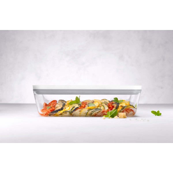 Посуд для зберігання їжі Zwilling Fresh & Save скляний прямокутний контейнер 2 л, сірий