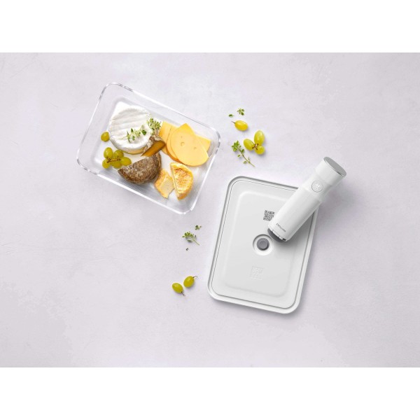 Посуд для зберігання їжі Zwilling Fresh & Save скляний прямокутний контейнер 2 л, сірий