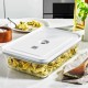 Посуд для зберігання їжі Zwilling Fresh & Save скляний прямокутний контейнер 2 л, сірий