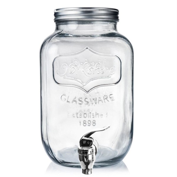 Диспенсер для напоїв Orion Słoik 4 л, скляний з краником — для подачі напоїв на свято чи пікнік