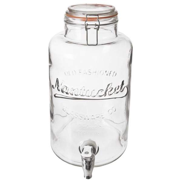 Диспенсер для напоїв, Orion 143778, скляний с краником 6.7 л — для лимонаду й води