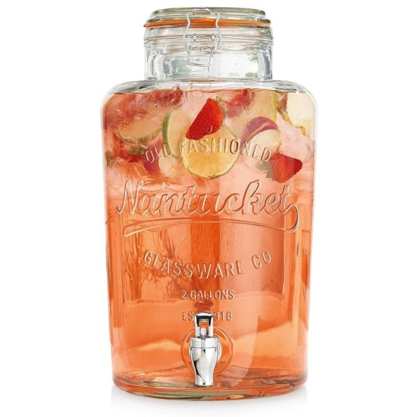 Диспенсер для напоїв, Orion 143778, скляний с краником 6.7 л — для лимонаду й води