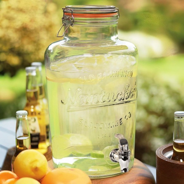 Диспенсер для напоїв, Orion 143778, скляний с краником 6.7 л — для лимонаду й води