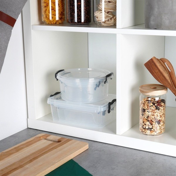 Контейнери для зберігання, ORION 126025, пластикові з кришками, набір 3 шт. (0.6/1.2/2 л)