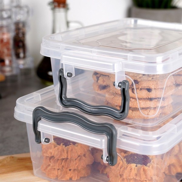 Контейнери для зберігання, ORION 126025, пластикові з кришками, набір 3 шт. (0.6/1.2/2 л)