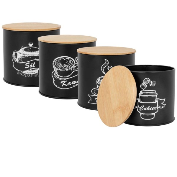 Набір ємностей для зберігання (сіль, цукор, чай, кава, спеції) Brunbeste BB-2753, кухонне використання