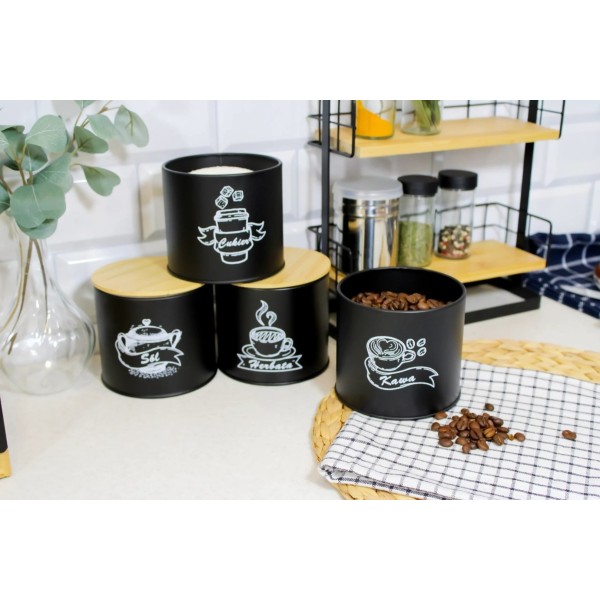 Набір ємностей для зберігання (сіль, цукор, чай, кава, спеції) Brunbeste BB-2753, кухонне використання