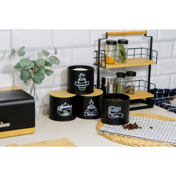 Набір ємностей для зберігання (сіль, цукор, чай, кава, спеції) Brunbeste BB-2753, кухонне використання