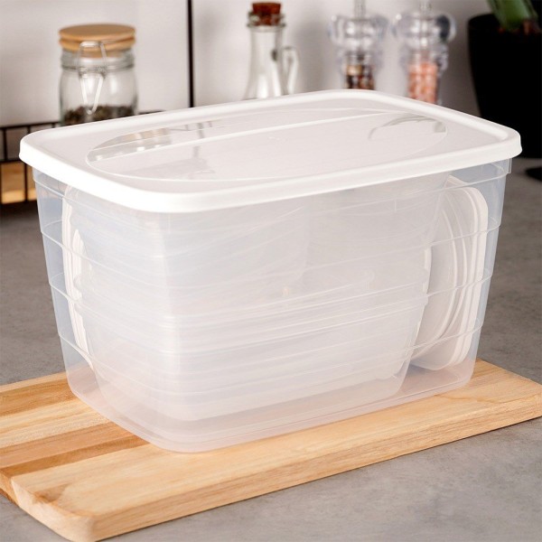 Контейнер для зберігання їжі, EXCELLENT HOUSEWARE 11 ел., з кришками — набір для кухні