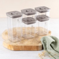 Pojemniki na żywność, BerlingerHaus Taupe BH-8576 — zestaw do przechowywania