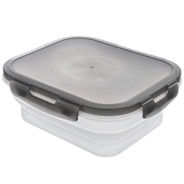 Контейнер для зберігання їжі, KEMP ORION 127159, складний силіконовий 1 л з кришкою та ущільненням для походів і дому