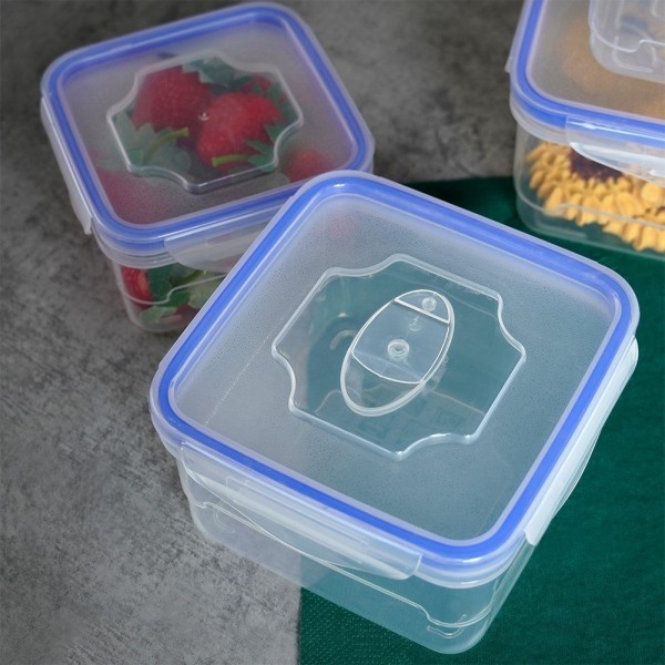 Контейнер для зберігання їжі, VILDE 229124, пластиковий 8 ел. з кришками і ущільненням для холодильника та пікніка