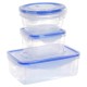 Контейнер для зберігання їжі, VILDE 229124, пластиковий 8 ел. з кришками і ущільненням для холодильника та пікніка