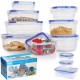 Контейнер для зберігання їжі, VILDE 229124, пластиковий 8 ел. з кришками і ущільненням для холодильника та пікніка