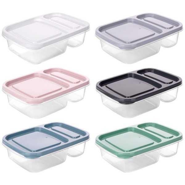 Посудина для зберігання їжі, ORION 127122, пластиковий розділений контейнер 750 мл з кришкою (для обіду/ланчу)