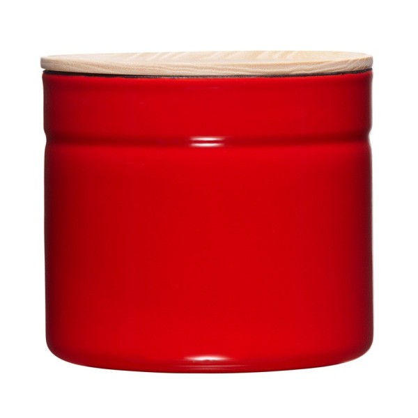 Pojemnik na żywność, Riess Fresh Tomato, z drewnianą pokrywą 1,3 l