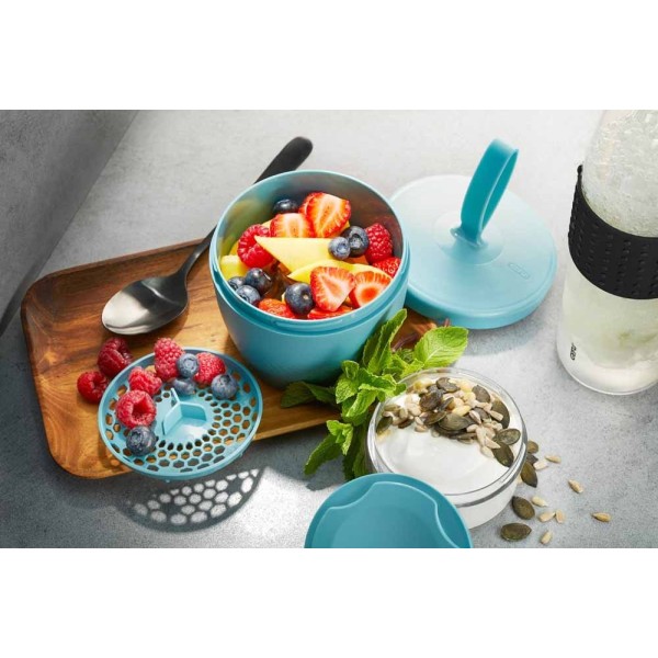 Pojemnik na żywność FOODIE Pojemnik na przekąski, turkusowy