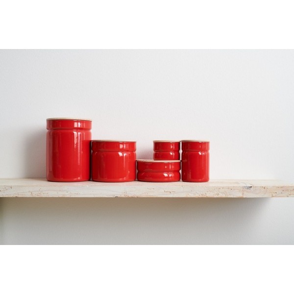 Pojemnik na żywność, Riess Fresh Tomato 0,6 l — niski z drewnianą pokrywą