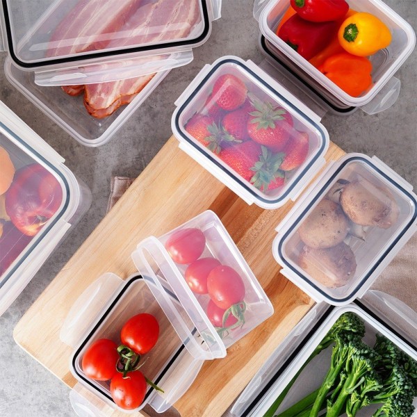 Контейнер для зберігання їжі, VILDE 259635, 7 ел., з кришкою і герметичною ущільнювачем, для холодильника та пакування їжі