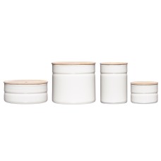 Контейнер для зберігання їжі, Riess, Pure White 1,3 л з дерев'яною кришкою — для кухні