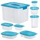 Контейнери VILDE 229239, набір для зберігання їжі 50 шт, 9 розмірів, з кришками (для дому та пікніка)