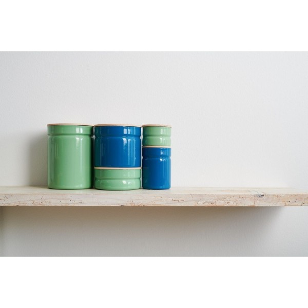 Pojemnik na żywność RIESS Slow Green 0,2 l z drewnianą pokrywką