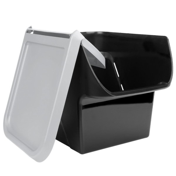 Контейнер VILDE 730510-S для зберігання овочів та фруктів, кришка, сірий, 13 л (для картоплі та цибулі)