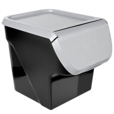 Контейнер VILDE 730510-S для зберігання овочів та фруктів, кришка, сірий, 13 л (для картоплі та цибулі)