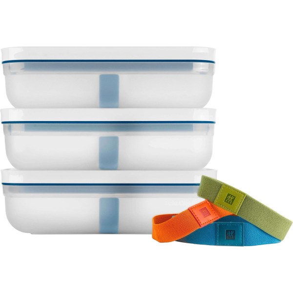 Набір контейнерів ZWILLING Fresh&Save L, пластиковий, морський — для зберігання їжі вдома та в холодильнику
